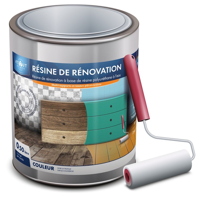 Peinture carrelage salle de bain et cuisine Résine polyuréthane de rénovation Multi supports