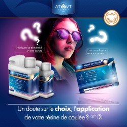 Résine de coulée époxy kit  et d'inclusion bi- composants / UV