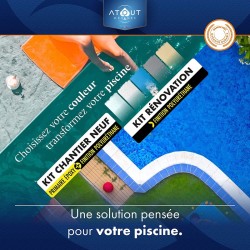 Résine polyuréthane spécial piscine 5 litres pour +/- 50M2 pour une couche